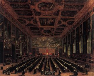 Stora rådssalen i Venedig